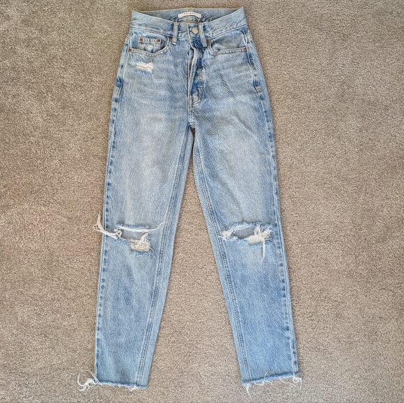 PacSun Light Blue High Rise Distressed Jeans - Picture 1 of 7